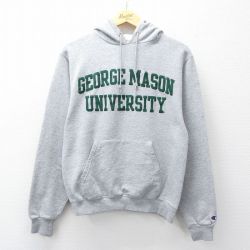 S★古着 チャンピオン champion 長袖 スウェット パーカー メンズ GEORGE MASON グレー 霜降り 26mar28