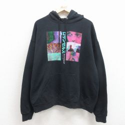 ロサンゼルス 長袖スウェットパーカー ブラック XL | 古着