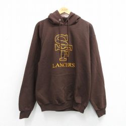 L★古着 長袖 スウェット メンズ 00年代 00s SF 茶 26mar31