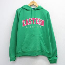 L★古着 チャンピオン champion 長袖 スウェット パーカー メンズ 00年代 00s イースタン 緑 26mar31
