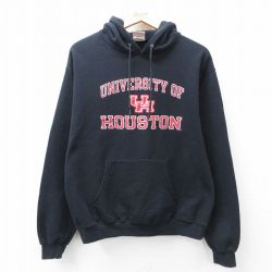 チャンピオン 00s 長袖スウェットパーカー HOUSTON ブラック M | 古着