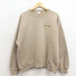 XL★古着 ジャージーズ 長袖 スウェット メンズ 90年代 90s Riveredge クルーネック USA製 ベージュ 26apr15