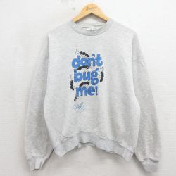 ジャージーズ 90s 長袖スウェット アリハンドペイント グレー L | 古着