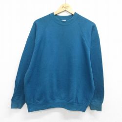 フルーツオブザルーム 90s 長袖スウェット ラグラン ブルー XL | 古着