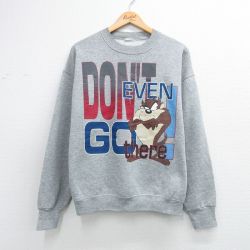 長袖スウェット ルーニーテューンズタズ グレー L | 古着