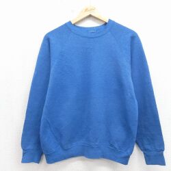 フルーツオブザルーム 80s 長袖スウェット ラグラン ブルー M | 古着