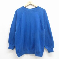 ヘインズ 90s 長袖スウェット ラグラン ブルー L | 古着