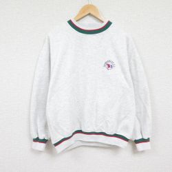 XL★古着 長袖 スウェット メンズ 00年代 00s スカネアトレス クルーネック 薄グレー 霜降り 24jan10 中古 スエット トレーナー トップス
