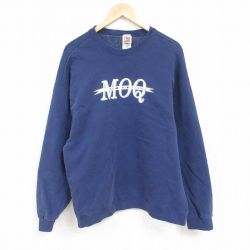 【50%OFF】フルーツオブザルーム 00s 長袖スウェット 女王マリア ネイビー XL | 古着