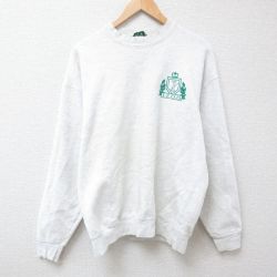 【50%OFF】XL★古着 IZOD 長袖 スウェット メンズ 90年代 90s ワンポイントロゴ クルーネック USA製 薄グレー 霜降り 24jan17 中古 スエット トレーナー トップス