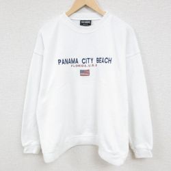 【50%OFF】90s 長袖トップス パナマシティービーチ ホワイト XL | 古着