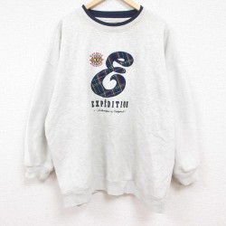 エクスプレス 90s 長袖スウェット 霜降り グレー XL | 古着
