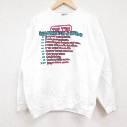 L★古着 オニータ ONEITA 長袖 スウェット メンズ 90年代 90s NURSE クルーネック USA製 白 ホワイト 【spe】 24may18 中古 スエット トレーナー トップス