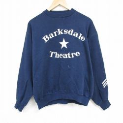 00s 長袖スウェット バークスデールシアター ネイビー XL | 古着