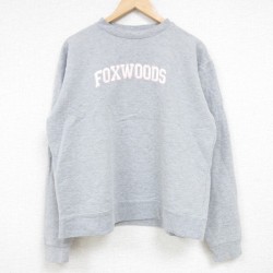 L★古着 長袖 スウェット メンズ 90年代 90s FOXWOODS クルーネック USA製 グレー 霜降り 24sep07 中古 スエット トレーナー トップス