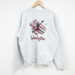 XL★古着 フルーツオブザルーム 長袖 スウェット メンズ 00年代 00s バスケットボール クルーネック USA製 グレー 霜降り 24sep10 中古 スエット トレーナー トップス