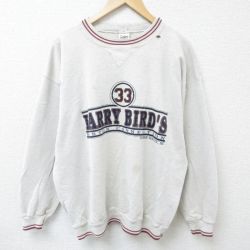 XL★古着 長袖 スウェット メンズ 00年代 00s ボストン クルーネック USA製 薄グレー 霜降り 24sep10 中古 スエット トレーナー トップス