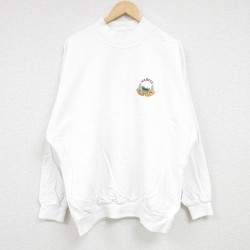 【50%OFF】XL★古着 長袖 スウェット メンズ 00年代 00s ゴルフ 大きいサイズ コットン クルーネック USA製 白 ホワイト 24sep20 中古 スエット トレーナー トップス