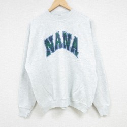 XL★古着 フルーツオブザルーム 長袖 スウェット メンズ 00年代 00s NANA クルーネック グレー 霜降り 24sep21 中古 スエット トレーナー トップス