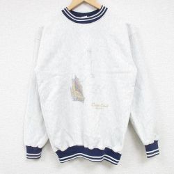 S★古着 長袖 スウェット メンズ 00年代 00s ケープコッド ヨット クルーネック グレー 霜降り 24sep21 中古 スエット トレーナー トップス