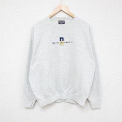 【50%OFF】XL★古着 ジャンスポーツ 長袖 スウェット メンズ 00年代 00s ドレクセル 大学 刺繍 クルーネック USA製 グレー 霜降り 24sep26 中古 スエット トレーナー トップス