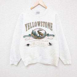 【50%OFF】オニータ 90s 長袖スウェット シカ ホワイト M | 古着