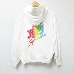 【50%OFF】M★古着 長袖 スウェット パーカー メンズ HiFly 白 ホワイト 24oct17 中古 スエット トレーナー トップス