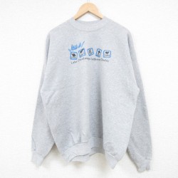 XL★古着 ヘインズ Hanes 長袖 スウェット メンズ 00年代 00s chautauqua クルーネック グレー 霜降り 24oct09 中古 スエット トレーナー トップス