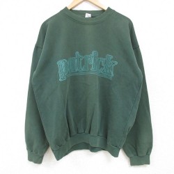 【50%OFF】L★古着 長袖 スウェット メンズ 00年代 00s patrick クルーネック 緑 グリーン 24oct09 中古 スエット トレーナー トップス