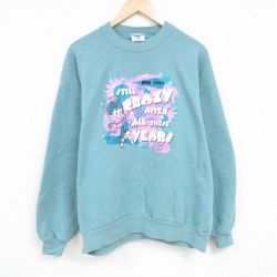 XL★古着 ジャージーズ 長袖 スウェット メンズ 00年代 00s 大きいサイズ クルーネック USA製 薄緑 グリーン 24oct10 中古 スエット トレーナー トップス