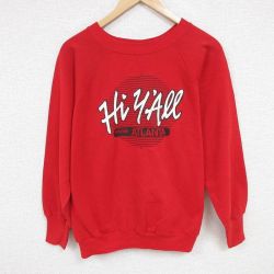 M★古着 SIGNAL 長袖 スウェット メンズ 80年代 80s アトランタ ラグラン クルーネック USA製 赤 レッド 24oct21 中古 スエット トレーナー トップス