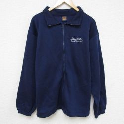 XL★古着 長袖 フルジップ スウェット メンズ 90年代 90s Black Hills USA製 紺 ネイビー 24nov11 中古 スエット トレーナー トップス