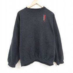 XL★古着 TULTEX 長袖 スウェット メンズ 90年代 90s シンドラー 大きいサイズ クルーネック 黒 ブラック 24nov01 中古 スエット トレーナー トップス
