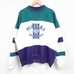 90s 長袖スウェット ナイアガラ グリーン XL | 古着