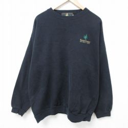 XL★古着 長袖 スウェット メンズ 90年代 90s シルバークリーク アイダホ 大きいサイズ クルーネック カナダ製 黒 ブラック 24nov08 中古 スエット トレーナー トップス