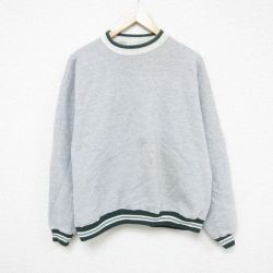 XL★古着 TULTEX 長袖 スウェット メンズ 90年代 90s 無地 クルーネック USA製 グレー 霜降り 24nov07 中古 スエット トレーナー トップス