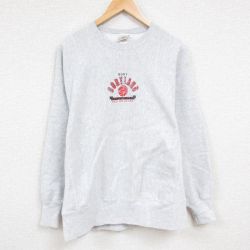 XL★古着 リー Lee 長袖 スウェット メンズ 00年代 00s バスケットボール クルーネック 薄グレー 霜降り 24nov11 中古 スエット トレーナー トップス