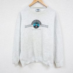【50%OFF】XL★古着 リー Lee 長袖 スウェット メンズ 90年代 90s FOXWOODS クルーネック USA製 薄グレー 霜降り 24nov12 中古 スエット トレーナー トップス