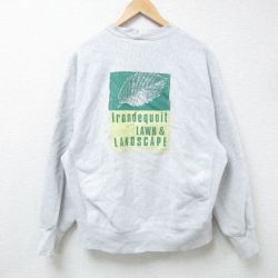 XL★古着 リー Lee 長袖 スウェット メンズ 00年代 00s IRONDEQUOIT クルーネック 薄グレー 霜降り 24nov21 中古 スエット トレーナー トップス