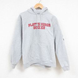 L★古着 ヘインズ Hanes 長袖 スウェット パーカー メンズ 00年代 00s プラッツバーグ サッカー グレー 霜降り 24nov14 中古 スエット トレーナー トップス