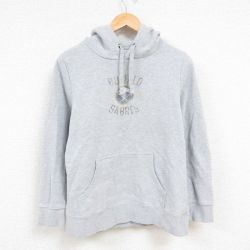 M★古着 長袖 スウェット パーカー メンズ 00年代 00s NHL バッファローセイバーズ グレー 霜降り アイスホッケー 24nov14 中古 スエット トレーナー トップス