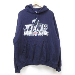 XL★古着 チャンピオン Champion 長袖 スウェット パーカー メンズ 00年代 00s ホワイトウォーター アメフト 大きいサイズ 紫 パープル 24nov19 中古 スエット トレーナー トップス