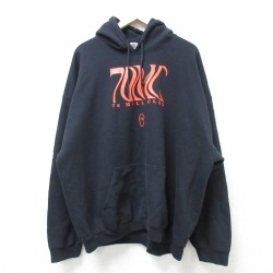 XL★古着 長袖 スウェット パーカー メンズ 70 MILL CLUB 大きいサイズ 黒 ブラック 24nov19 中古 スエット トレーナー トップス