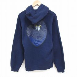 M★古着 ラッセル 長袖 フルジップ スウェット パーカー メンズ 00年代 00s 紺 ネイビー 24nov20 中古 スエット トレーナー トップス