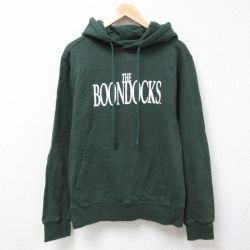 L★古着 長袖 スウェット パーカー メンズ アニメ ブーンドッグス コットン 緑 グリーン 24nov30 中古 スエット トレーナー トップス