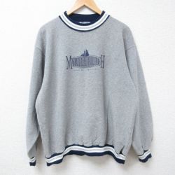 【50%OFF】XL★古着 長袖 スウェット メンズ 90年代 90s MYRTLE BEACH クルーネック USA製 グレー 霜降り 24nov30 中古 スエット トレーナー トップス