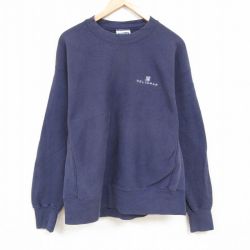 XL★古着 リー Lee 長袖 スウェット メンズ 00年代 00s 大きいサイズ クルーネック 紺 ネイビー 24dec02 中古 スエット トレーナー トップス