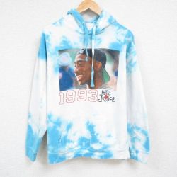L★古着 長袖 スウェット パーカー メンズ 映画 ポエティックジャスティス トゥパック 2パック 2PAC 水色他 タイダイ 24dec04 中古 スエット トレーナー トップス