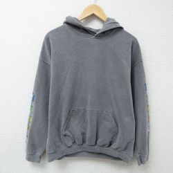 L★古着 長袖 ロック バンド スウェット パーカー メンズ グレイトフルデッド 濃グレー 24dec13 中古 スエット トレーナー トップス