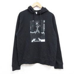 M★古着 長袖 ヒップホップ ラップ スウェット パーカー メンズ ナズ 黒 ブラック 24dec13 中古 スエット トレーナー トップス